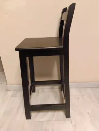 Taburetes madera negros (2 unidades)