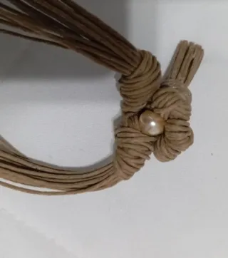 Collana donna con perle dorate