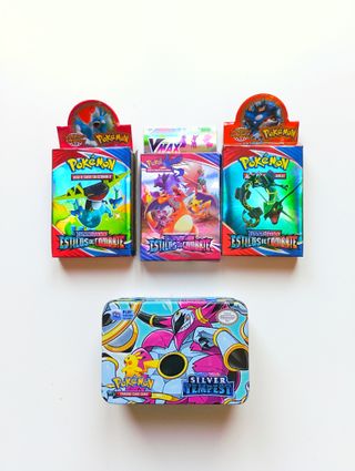 Lote Cartas Pokémon 100 + 4 Cajas + regalo