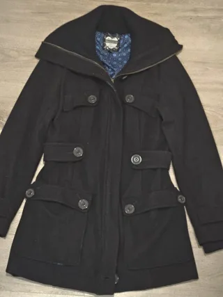 Abrigo Mujer Stradivarius Negro