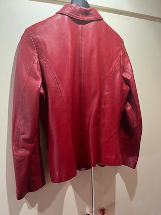Chaqueta de piel LEAP roja