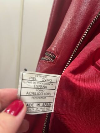 Chaqueta de piel LEAP roja