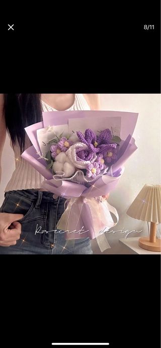 Ramo de flores de ganchillo