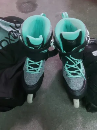 Patines Oxelo Talla 38 + Casco y Protecciones