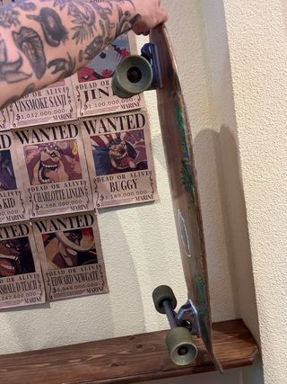 Skate Longboard con Diseño Tropical