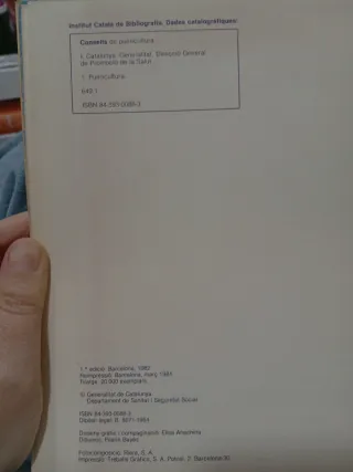 Consells de Puericultura libro. ISBN:84-393-0088-3