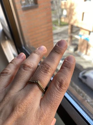 Lote de 2 anillos dorados con baño de oro