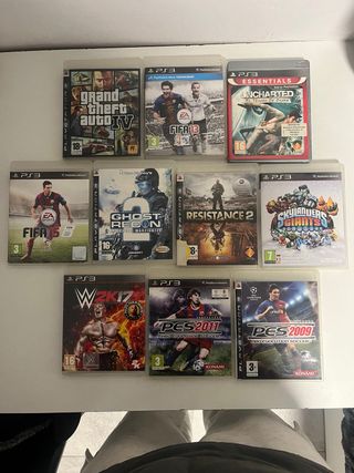 Lote Juegos PS3: FIFA, PES, GTA, Uncharted