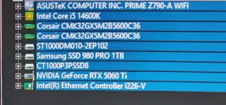 PC GAMING I5 14600K, 32GB DDR5, 2TB, RTX 5060 TI