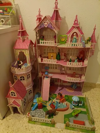 Casa de muñecas 3 plantas con luces LED