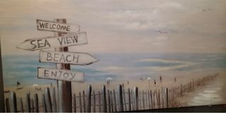 Cuadro Maison du Monde Playa Señalización