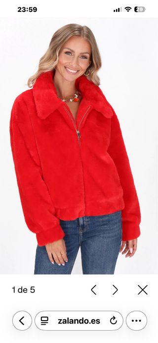 Chaqueta pelo roja