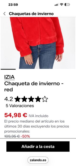 Chaqueta pelo roja