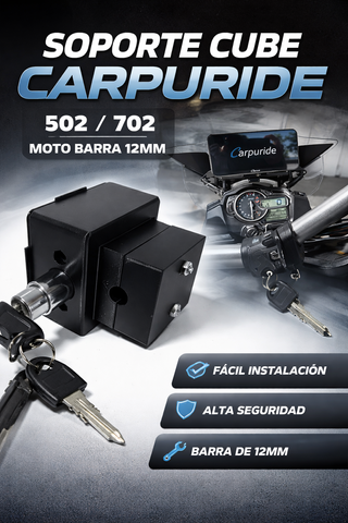 Soporte Cube Carpuride 502 / 702 Moto Barra 12mm