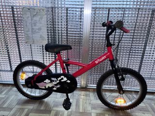 Bicicleta B-Twin Roja Niño