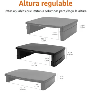 Supporto per monitor Amazon Basics Nero