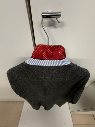 Abrigo El Ganso Lana Gris Espiga Talla 54 XL