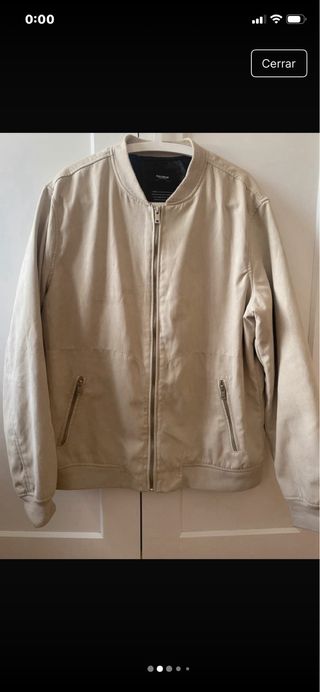 Cazadora Pull&Bear ante en color crudo