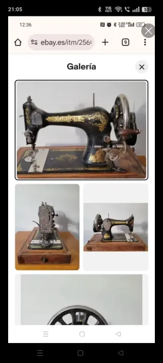 Máquina de coser antigua forja