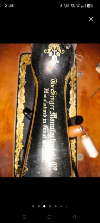 Máquina de coser antigua forja