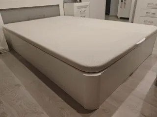 Canapé madera maciza blanco 135x200