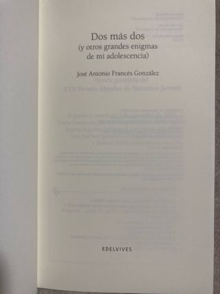 Dos más dos (y otros grandes enigmas de mi adol...