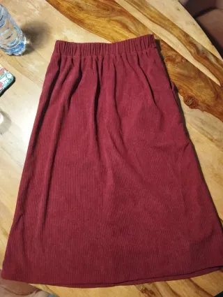 Gonna lunga in velluto a coste