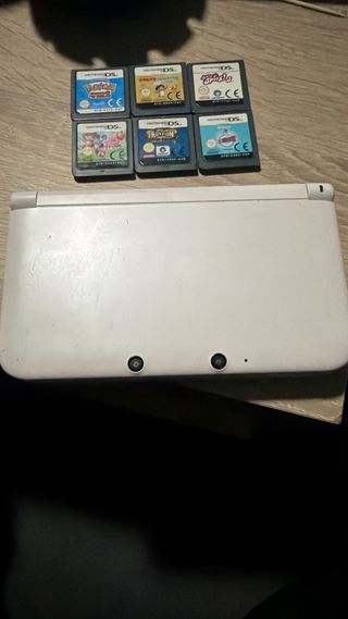 Nintendo 3DS XL Blanca + 6 Juegos DS