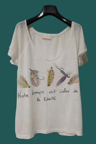 T-shirt Zara bianca con stampa
