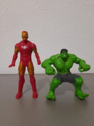 Lote Figuras Marvel: Hulk, Spiderman, Iron Man