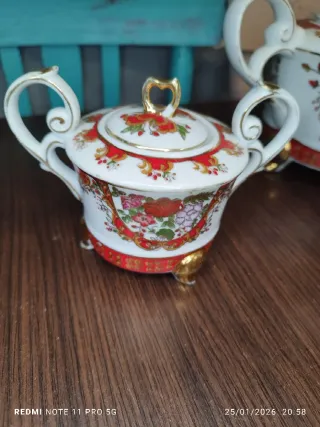 Juego de té francés vintage porcelana