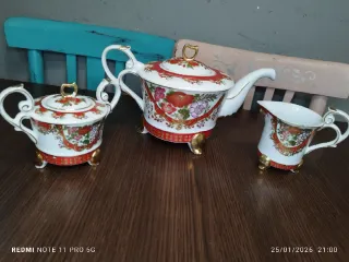 Juego de té francés vintage porcelana