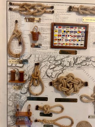 Cuadro Nudos Marineros Madera y Yute