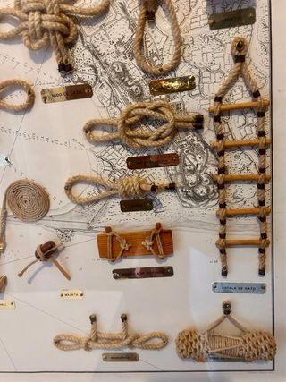 Cuadro Nudos Marineros Madera y Yute