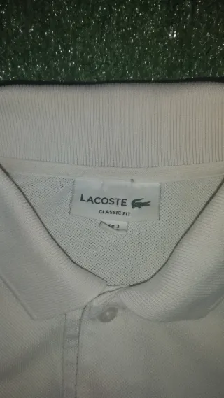 Polo Lacoste Blanco Talla M