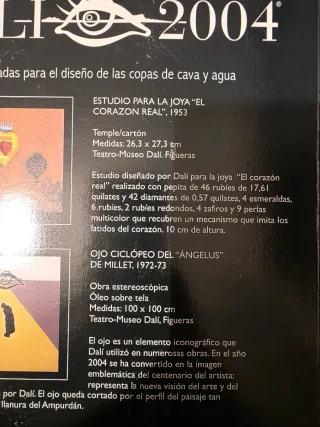 (3) Copas Dalí 2004 Cristal Bohemia colección