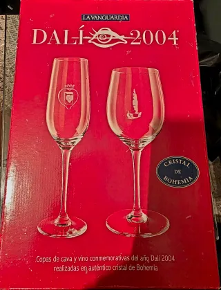 (3) Copas Dalí 2004 Cristal Bohemia colección