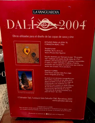 (3) Copas Dalí 2004 Cristal Bohemia colección