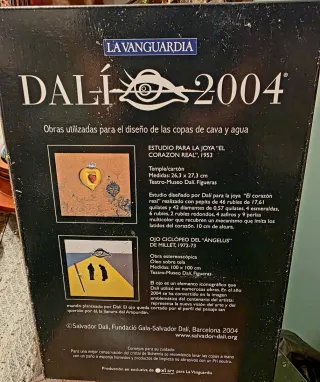 (3) Copas Dalí 2004 Cristal Bohemia colección