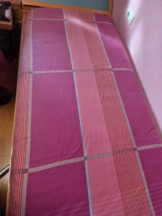 Funda nórdica cama de 90 cm.  rosa y morada.