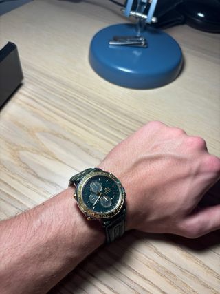 Reloj Lotus Cronógrafo Dorado y Verde