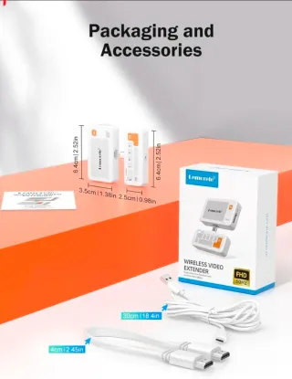 LEMORELE Hdmi transmisor 5G 1080p 60fps 50m