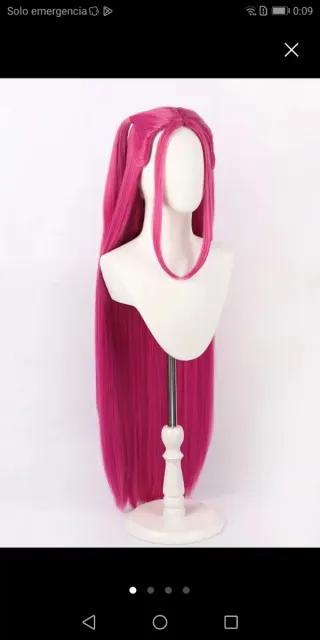 Peluca Rosa K-Pop Demon Hunters Mira