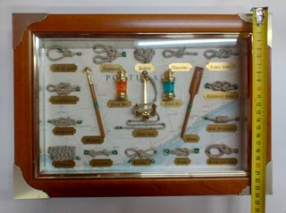 Cuadro Náutico de Nudos Marineros - 34x24x4 cm