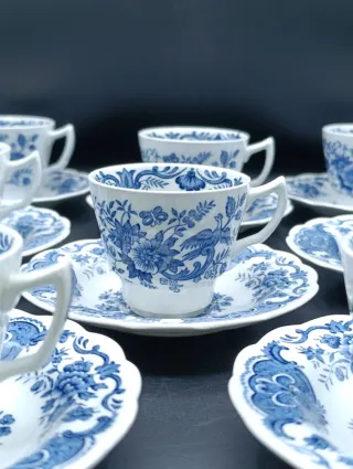 Set tazas café inglesas Staffordshire