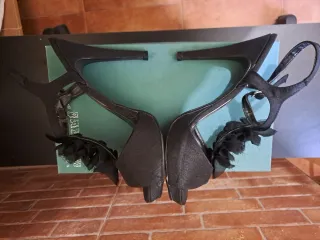 Sandalias de fiesta negras con plataforma