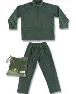 Traje Impermeable Verde de lluvia Talla XL