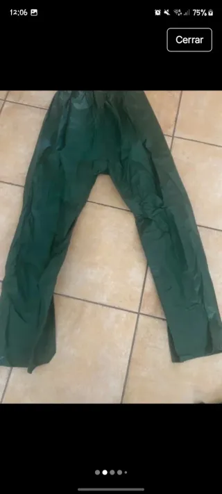 Traje Impermeable Verde de lluvia Talla XL