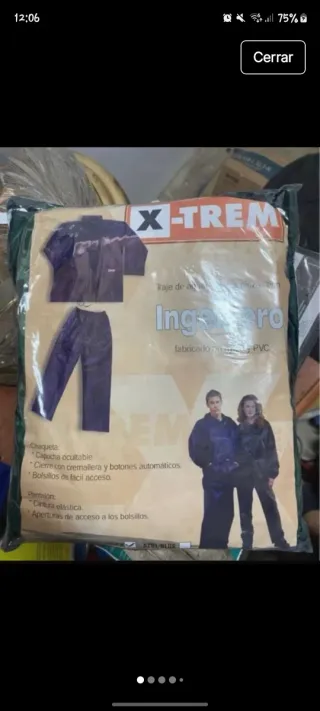 Traje Impermeable Verde de lluvia Talla XL