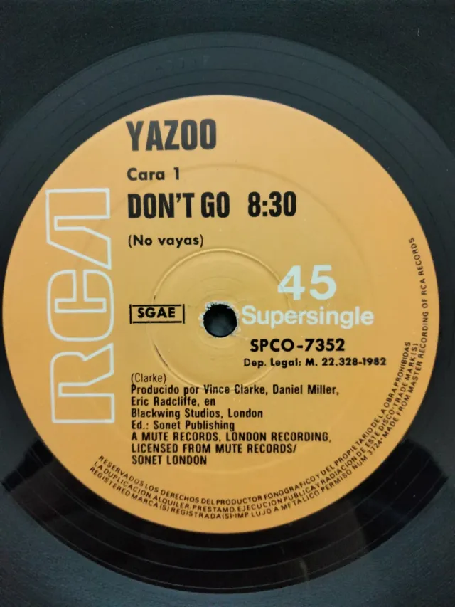Vinilo Yazoo - Don't Go Re-Mixes